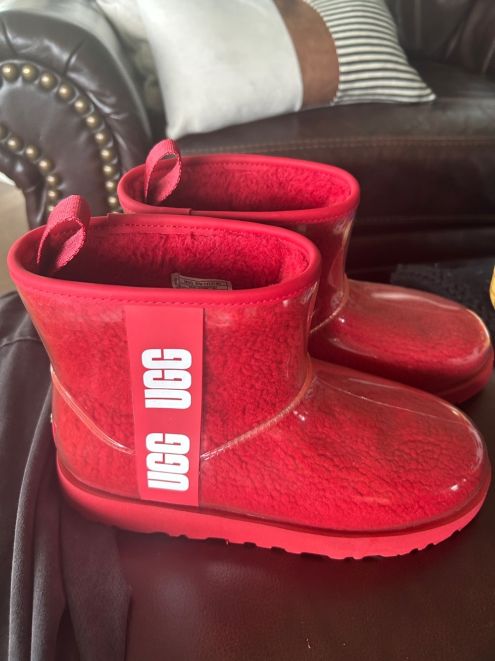UGG Kids Bright Red Waterproof Mini Boot